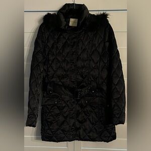 Elegant Black Quilted Puffer Jacket